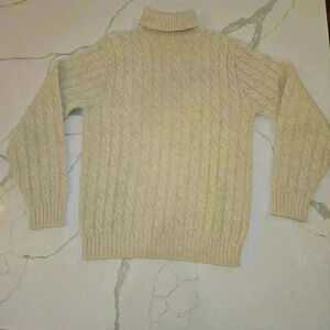 VTG Lord Jeff Womens Made in the USA Knit Sweater Cream Size Medium